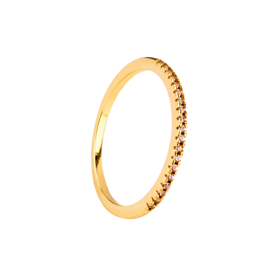 PINK CHROMA GOLD RING_Stackable Ring_1_ALEYOLE JEWELRY
