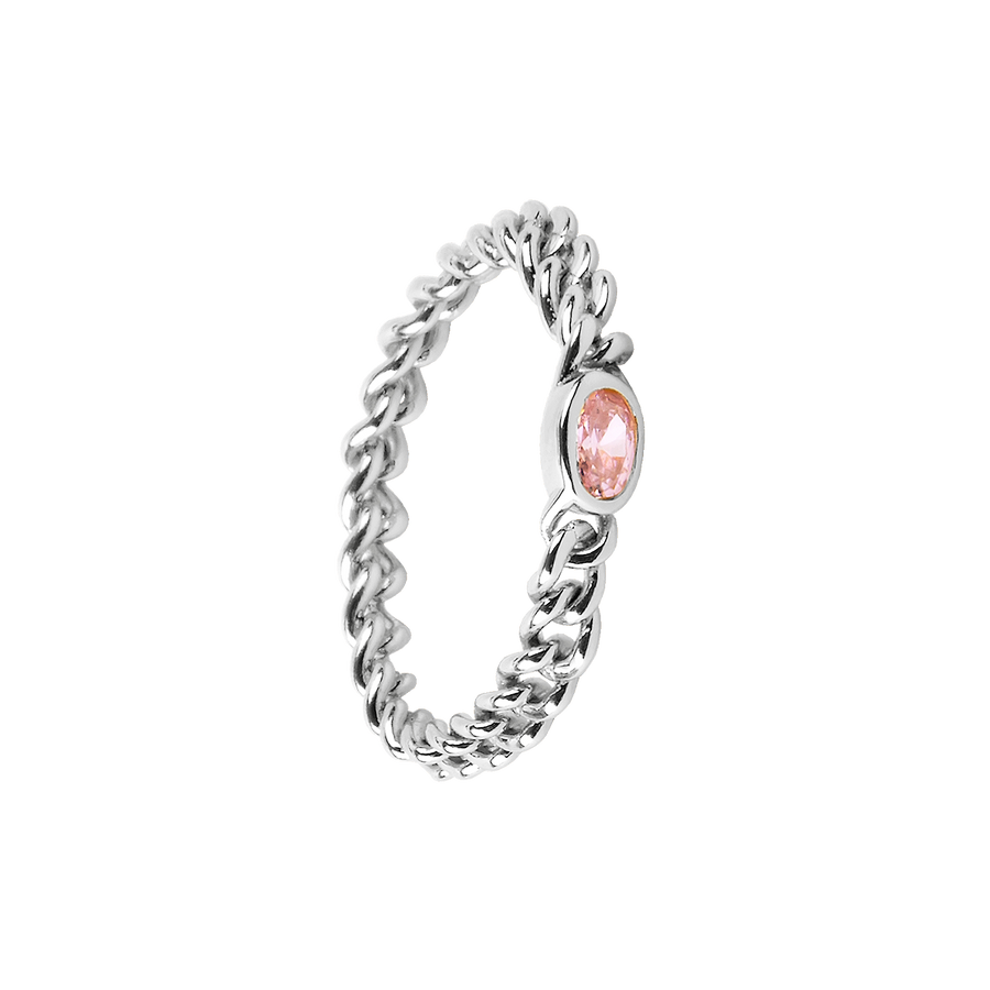 PINK MARILYN SILVER RING_Solitary Ring_1_ALEYOLE JEWELRY