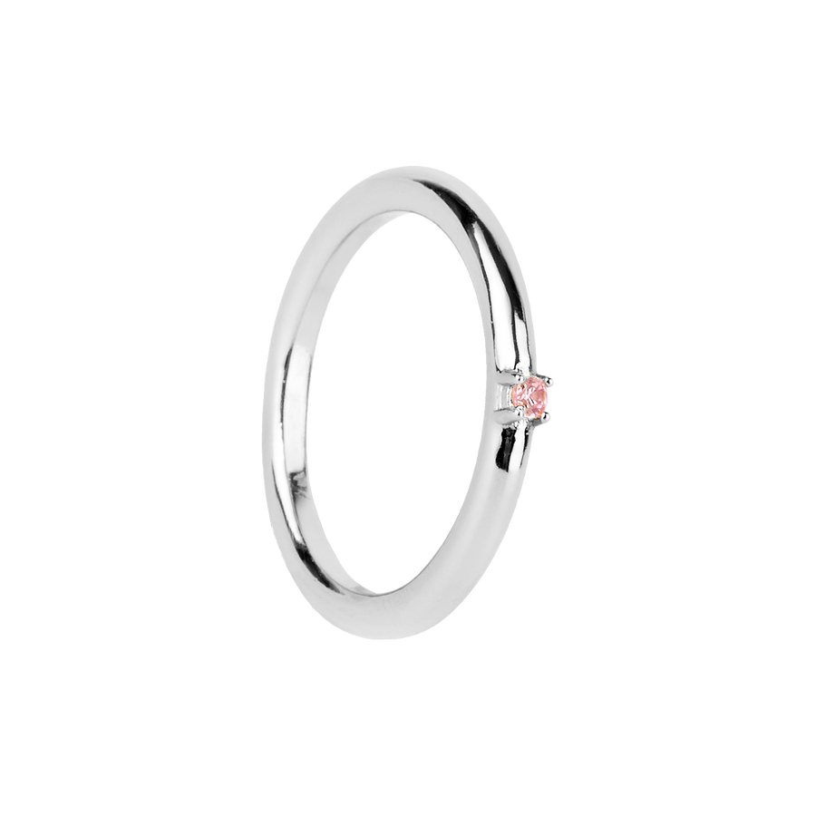 PINK PRISMA SILVER RING_Solitary Ring_1_ALEYOLE JEWELRY