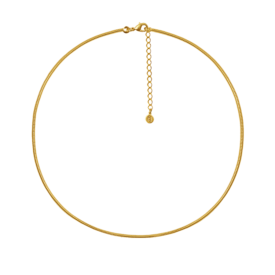 ROUND SNAKE GOLD CHAIN_Chain Necklace_3_ALEYOLE JEWELRY