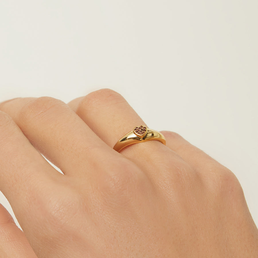 SMOKY CRUSH GOLD RING_Stackable Ring_3_ALEYOLE JEWELRY
