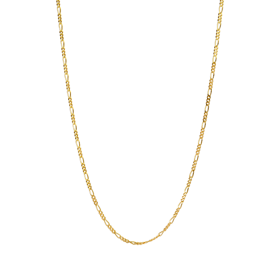 THIN FIGARO GOLD CHAIN_Chain Necklace_1_ALEYOLE JEWELRY