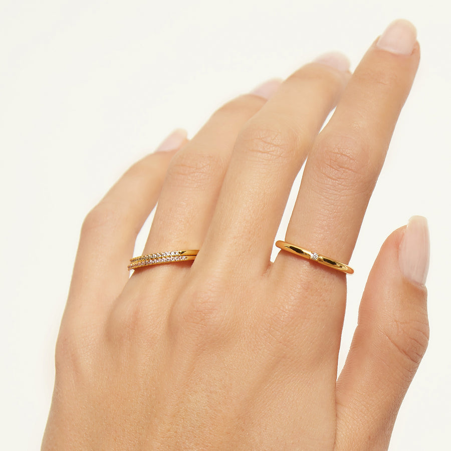 WHITE PRISMA GOLD RING_Solitary Ring_4_ALEYOLE JEWELRY
