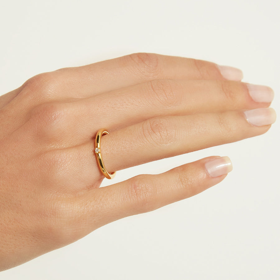 WHITE PRISMA GOLD RING_Solitary Ring_2_ALEYOLE JEWELRY