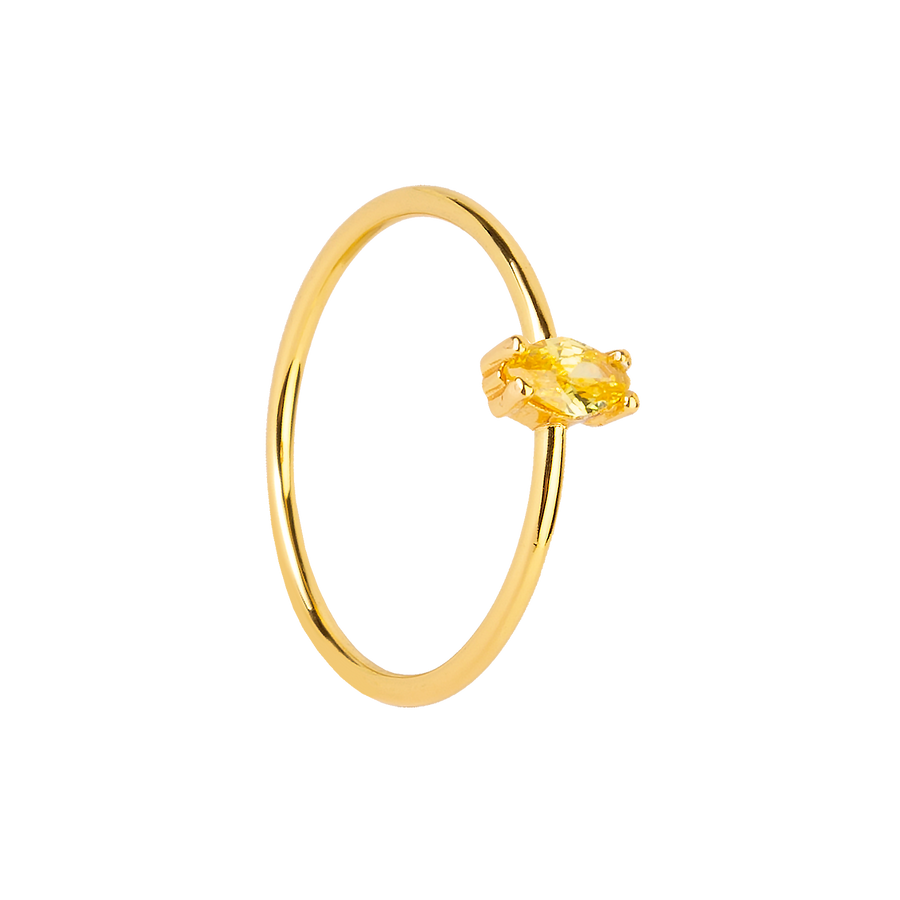 CITRON EILEEN GOLD RING_Solitary Ring_1_ALEYOLE JEWELRY