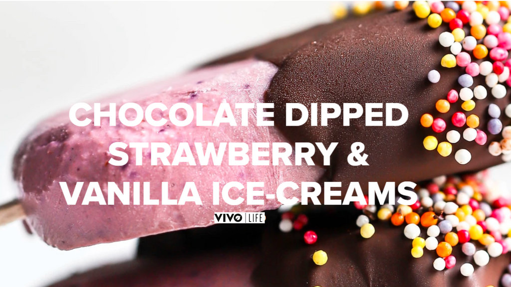 Chocolate Dipped Strawberry & Vanilla Ice-Creams