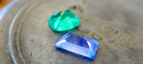 blue and green gemstones