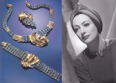 Joan Crawford Boucheron jewels aquamarine and diamond