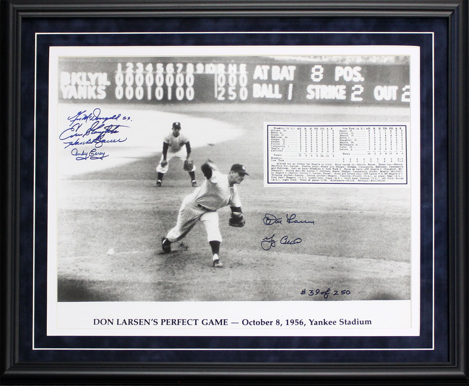 Don Larsen Autographed Memorabilia  Signed Photo, Jersey, Collectibles &  Merchandise