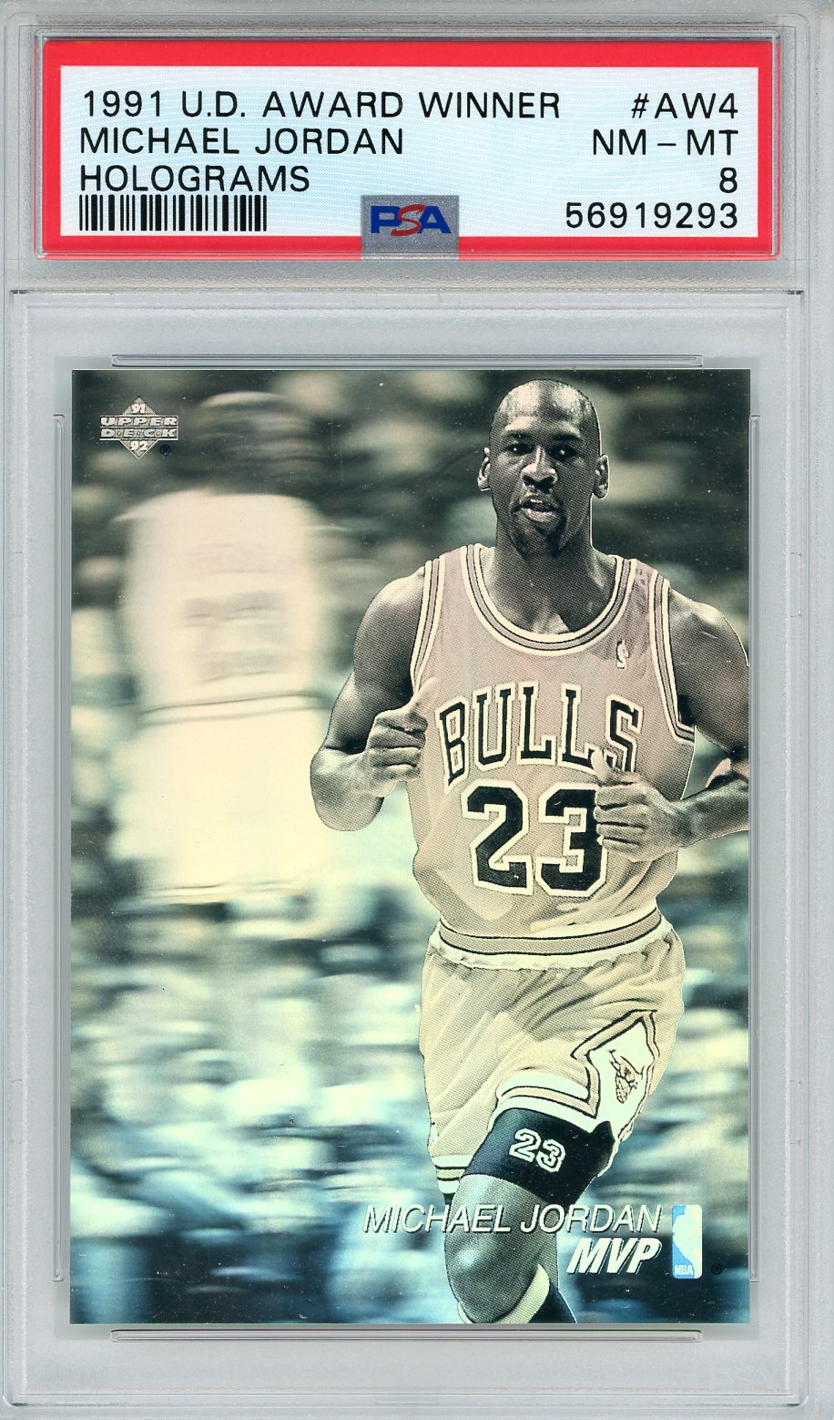 Michael Jordan 1991 Upper Deck Award Winner Holograms Card #AW4