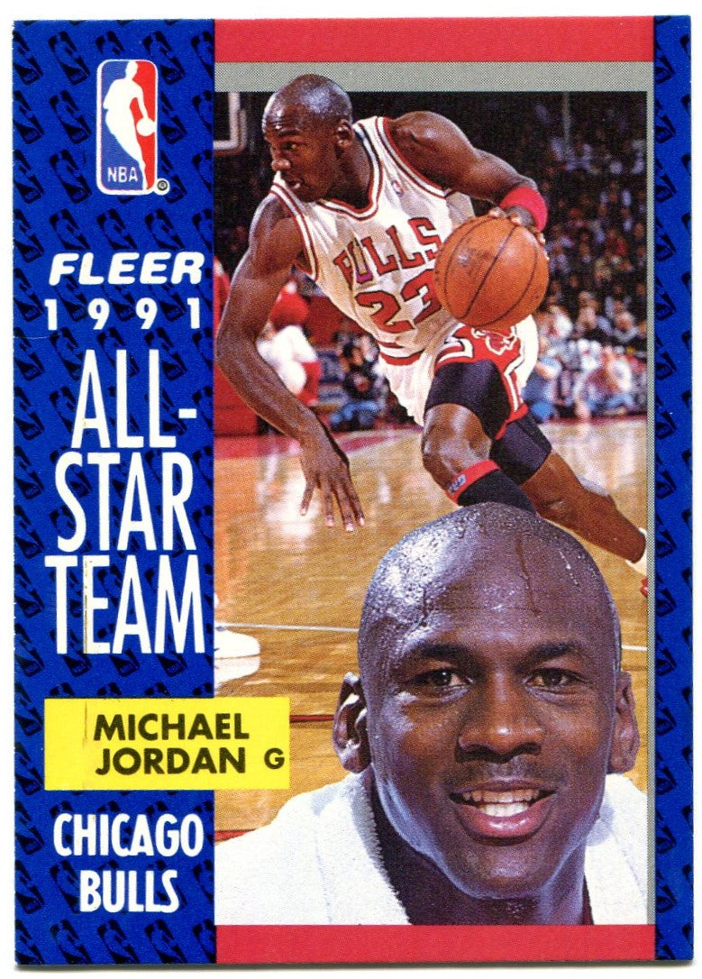 Michael Jordan Fleer All Star Team 1991 