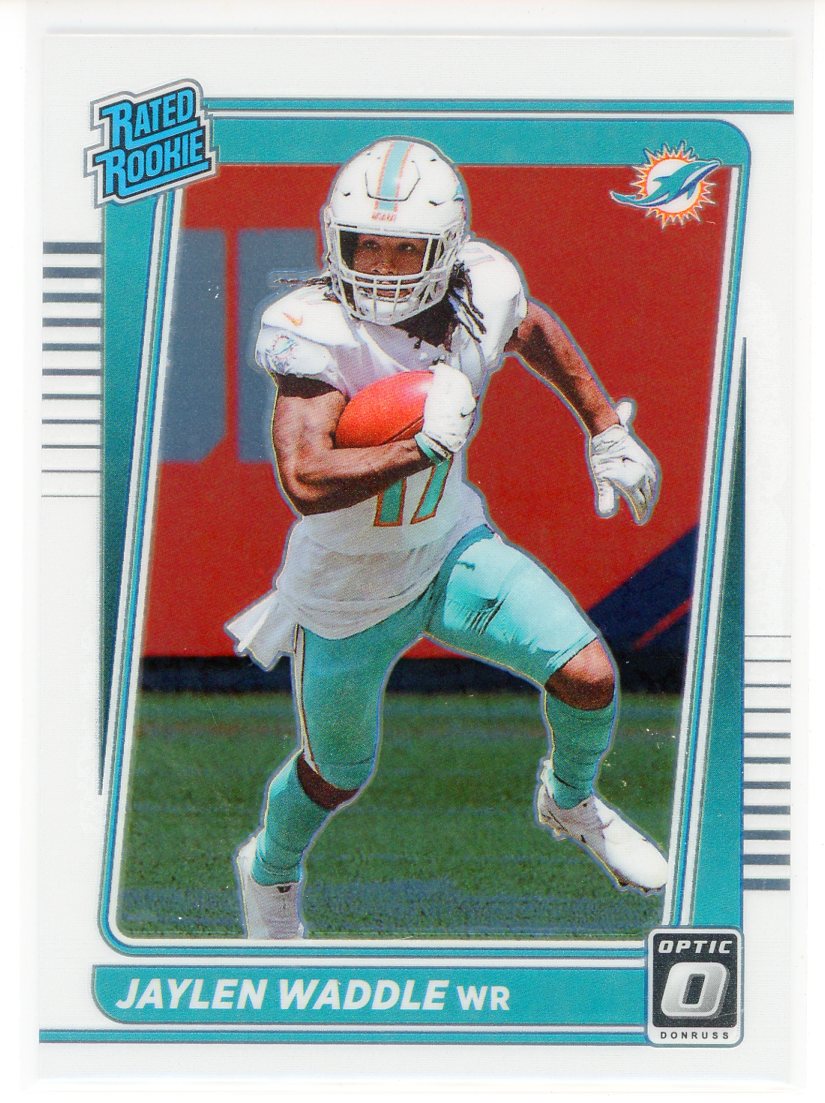 Jaylen Waddle 2021 Panini Donruss Optic Rated Rookie Card 208 Hollywood Collectibles 