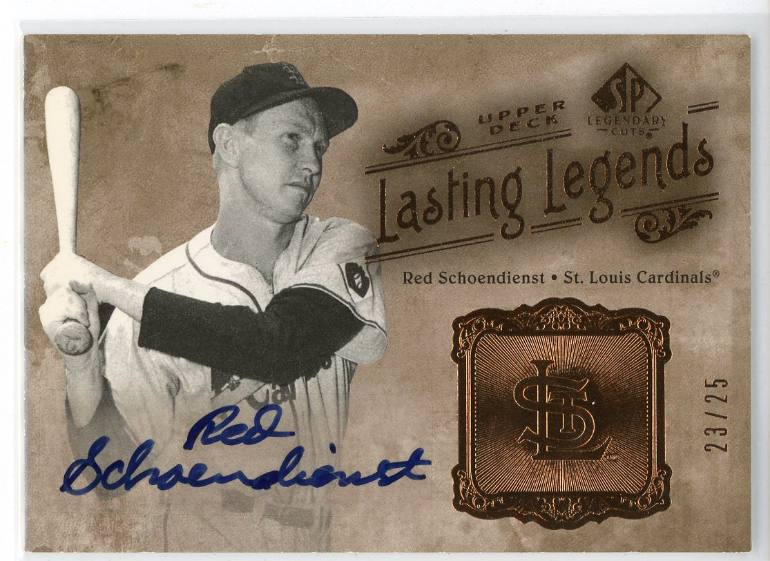 Red Schoendienst St Louis Cardinals Autographed Authentic