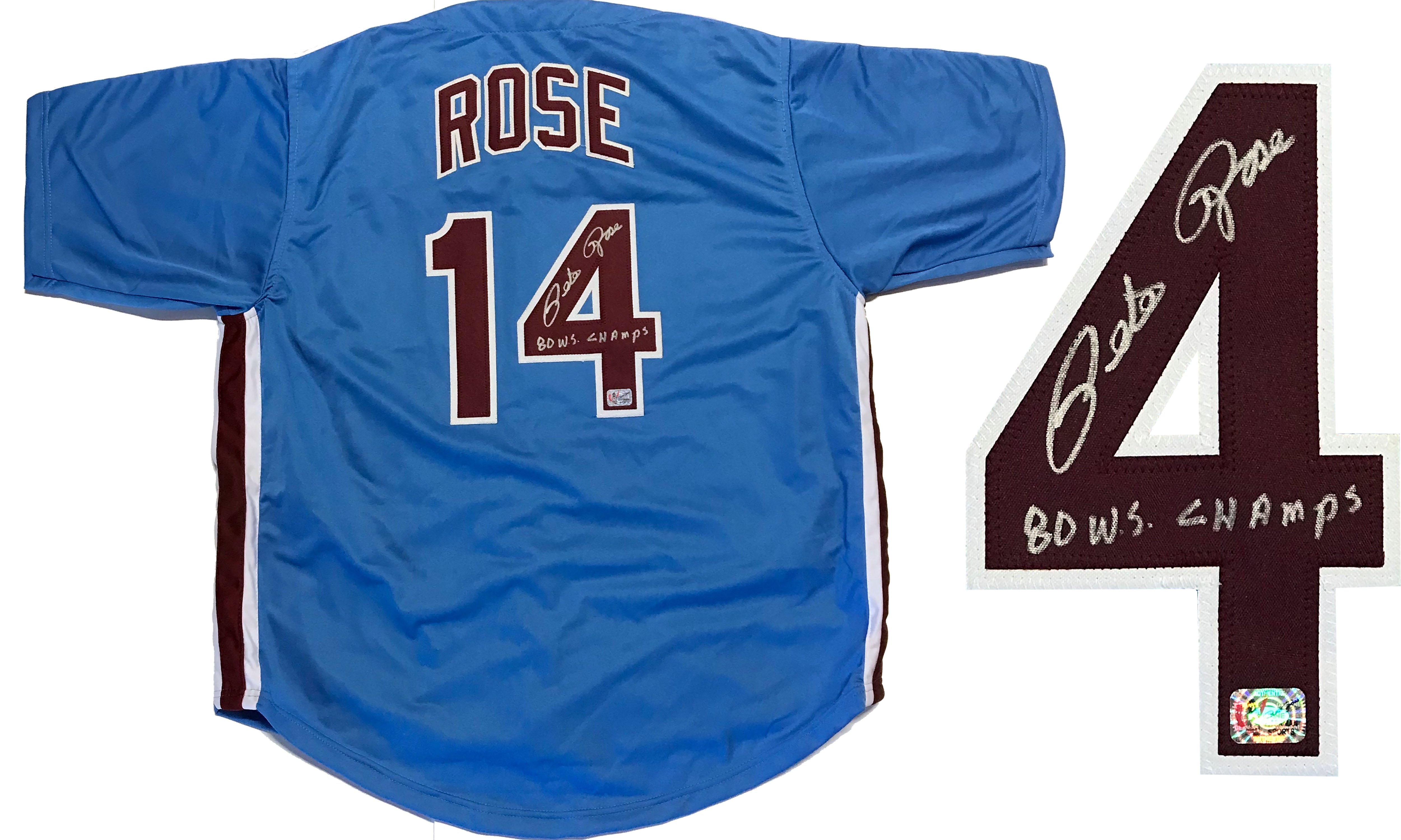 Pete Rose Philadelphia Phillies Jerseys, Signed Phillies Pete Rose Jersey