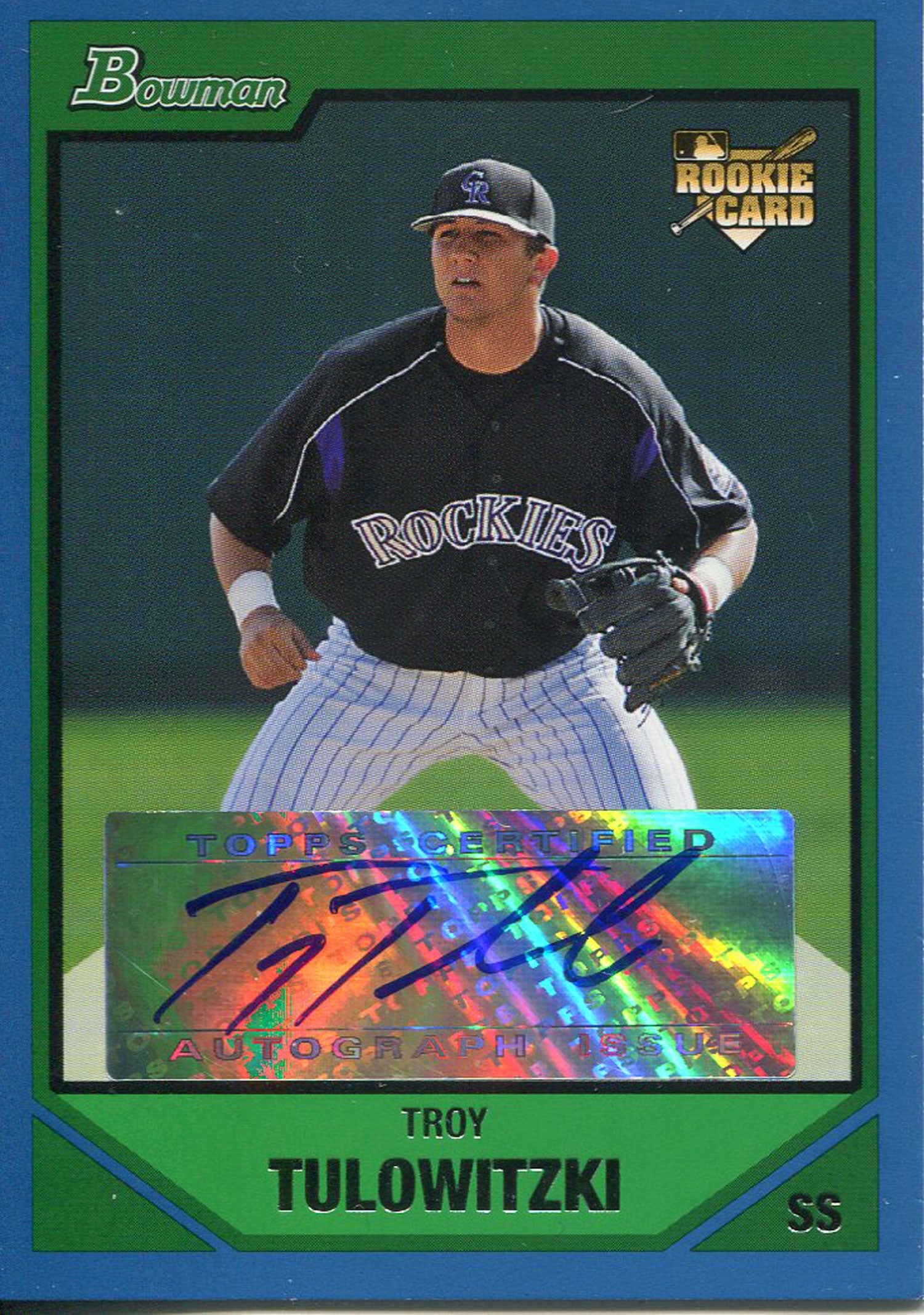 Troy Tulowitzki Autograph Baseball Card