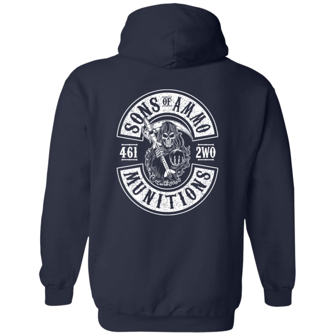Sons Of AMMO Grim Reaper Sickle Pisspot Missile IYAAYAS Muntions Pullover Hoodie