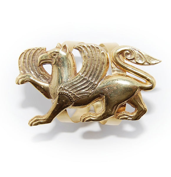 Gryphon Gold Cuff Bracelet by Sopho Gongliashvili on the Laura James Jewelry Blog