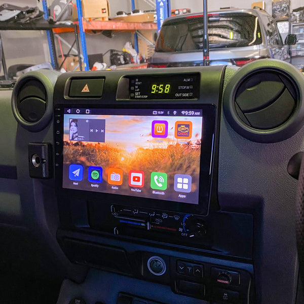 Flush Android Head unit to suit 70 Series Landcruiser 2007 + EC Offroad