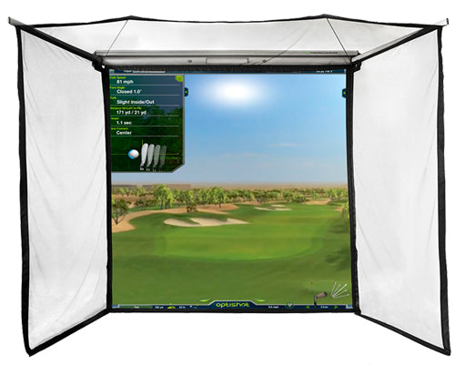 OptiShot 2 Golf-In-A-Box Pro Simulator Package Retractable Screen