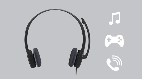 Logitech Headset H151 Stereo with Noise-Cancelling Mic-Logitech Pakistan 