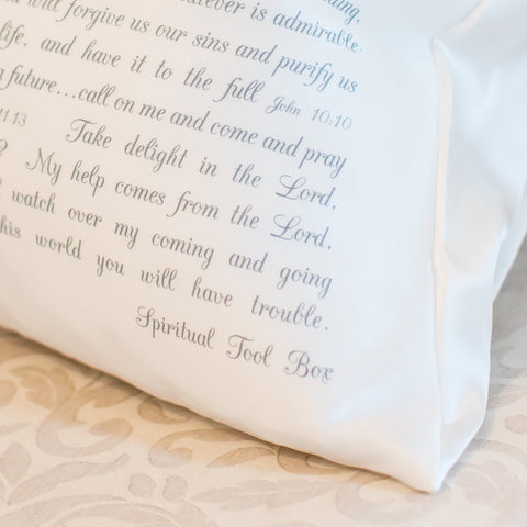 PillowGrace Silk Standard Pillowcase with Scripture