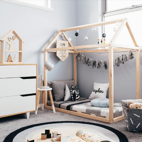 Big kids bed with house frame