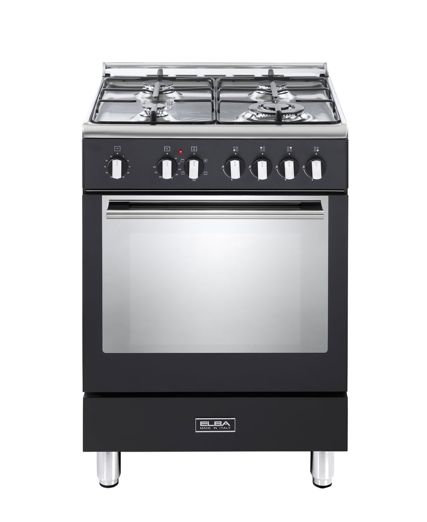 Elba Gas/ Electric Stove Top and Oven 6FX442B Mat Black TheCulinarium