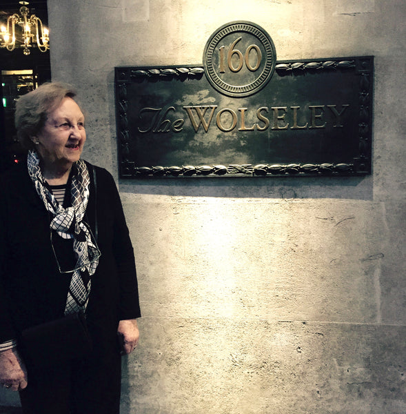 Bloomsbury Antiques Owner - Mary Howard outside the Wolseley