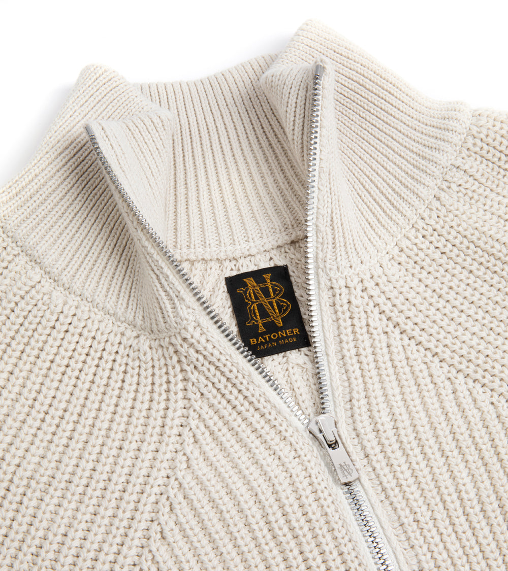 フローラル batoner SIGNATURE DRIVER'S KNIT Ivory - 通販 - www