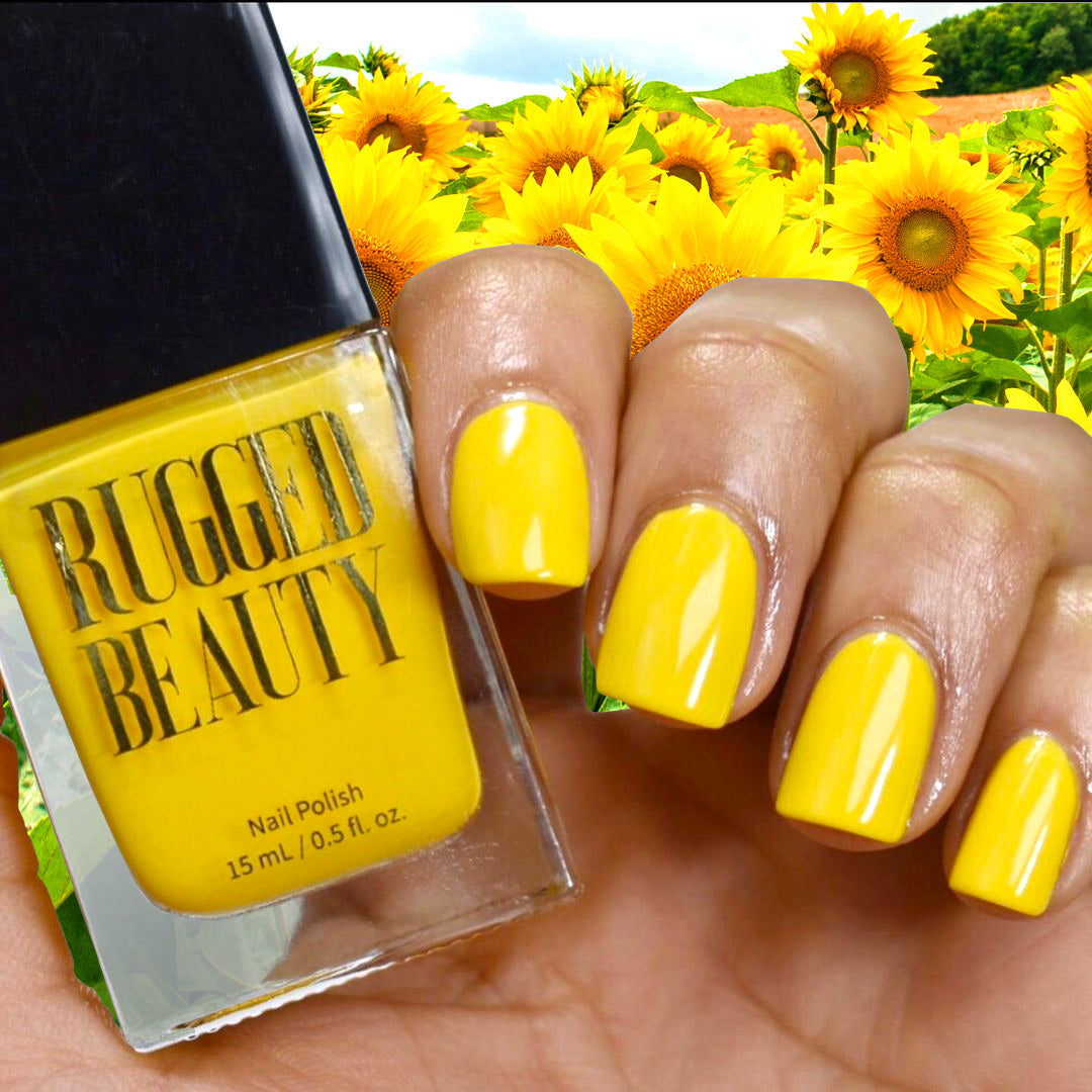 Sunflower Bright Yellow Nails