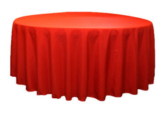 Polyester 108″ Round Tablecloth – Red