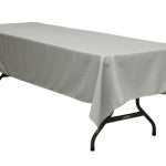 silver tone table cloth