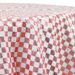 Glitz Sequin Checkered Red  White