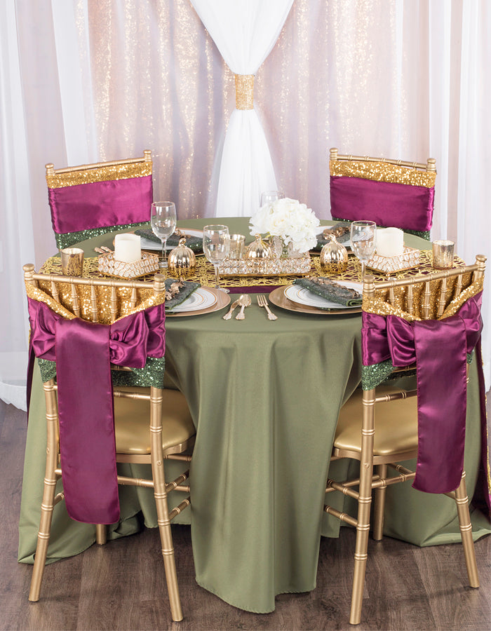 willow gold sangria purple fall mock up with glitz sequin napkins