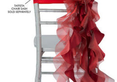 Curly Willow Chair Sash – Apple Red (new design)