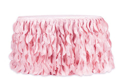 Curly Willow 17ft Table Skirt - Pink