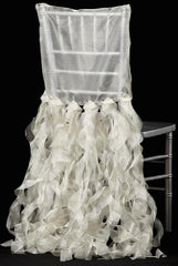Curly Willow Chiavari Chair Back Slip Cover - Ivory