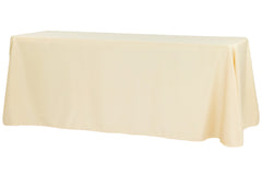 Economy Polyester Tablecloth 90"x132" Oblong Rectangular - Champagne