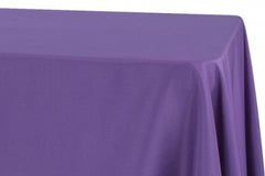 Economy Polyester Tablecloth 90"x156" Oblong Rectangular - Purple