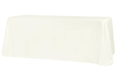Economy Polyester Tablecloth 90"x132" Oblong Rectangular - Ivory