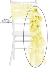 Curly Willow Chair Sash – Pastel Yellow (new design)