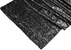 Wide 18″x108″ GLITZ Sequin Table Runner – Black (Limited Quantity)