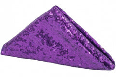 Glitz Sequin Napkin 20"x20" - Purple