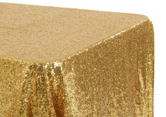 Glitz Sequin 90″x132″ Rectangular Tablecloth – Gold
