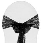 black lace chair sash linens