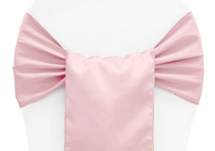 Lamour Satin Chair Sash – Pastel Pink