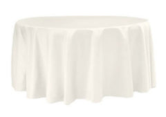 Round Lamour Satin Tablecloth – Ivory