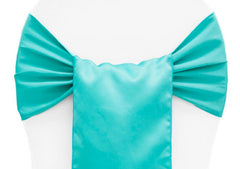 Lamour Satin Chair Sash – Turquoise