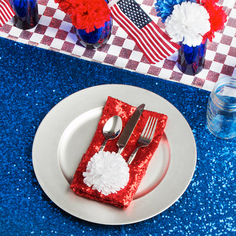 fourth of july bright tablecloth party tablescape red white and blue