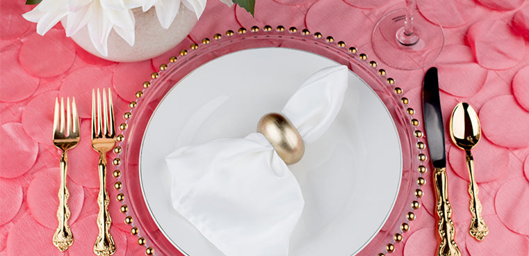 Pink Pastel Petal Circle Taffeta